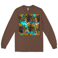 Chestnut western bison and sunflowers seamless pattern Long Sleeve Tee - HRA Design Shop