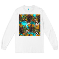 White western bison and sunflowers seamless pattern Long Sleeve Tee - HRA Design Shop