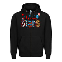 Black oh my stars 4th of july Zipper Hoodie - Jasminsmagicworld