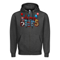 Charcoal Heather oh my stars 4th of july Zipper Hoodie - Jasminsmagicworld