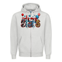 Dove Grey oh my stars 4th of july Zipper Hoodie - Jasminsmagicworld