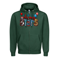 Sports Green oh my stars 4th of july Zipper Hoodie - Jasminsmagicworld