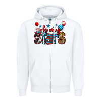 White oh my stars 4th of july Zipper Hoodie - Jasminsmagicworld