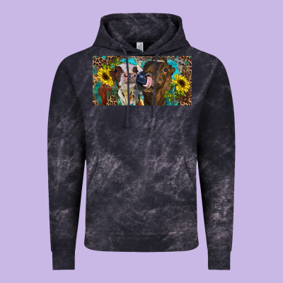 Vintage Hoodie Heifers With Sunflowers And Leopard