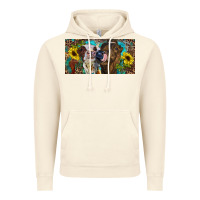 Vintage Artic Heifers With Sunflowers And Leopard Vintage Hoodie - RanaPortraitStore