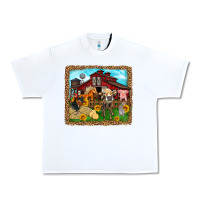 White farm life Urban Heavy Tee - Zillion Design Studio