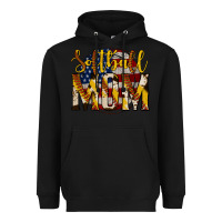 Black softball mom Heavyweight Hoodie - Jasminsmagicworld