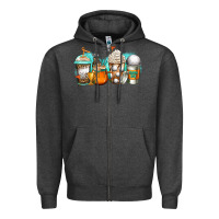 Charcoal Heather golf coffee cups Zipper Hoodie - Jasminsmagicworld