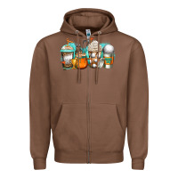 Chestnut golf coffee cups Zipper Hoodie - Jasminsmagicworld