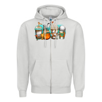 Dove Grey golf coffee cups Zipper Hoodie - Jasminsmagicworld