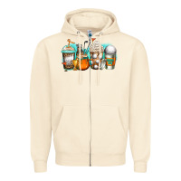Sandshell golf coffee cups Zipper Hoodie - Jasminsmagicworld