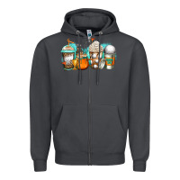 Smoke golf coffee cups Zipper Hoodie - Jasminsmagicworld