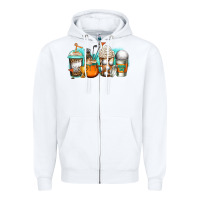 White golf coffee cups Zipper Hoodie - Jasminsmagicworld