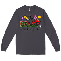 Smoke the beach is my happy place Long Sleeve Tee - CowhideDigitalArt