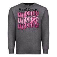Charcoal Heather breast cancer warrior Premium Sweatshirt - MaliasSmallBusiness