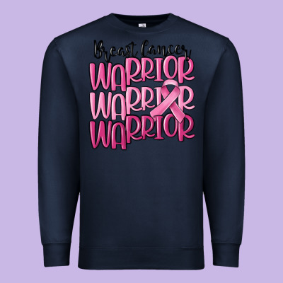 Breast Cancer Warrior Premium Sweatshirt Designed By Maliassmallbusiness