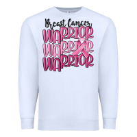 White breast cancer warrior Premium Sweatshirt - MaliasSmallBusiness