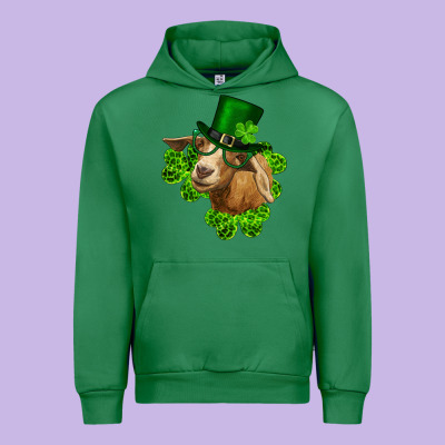 St. Patrick's Day Goat Clovers And Leprechaun Hat Urban Hoodie Designed By Ranaportraitstore