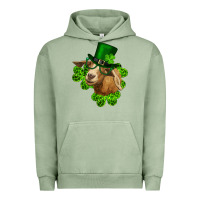 Pigment Oil Green st. patrick's day goat clovers and leprechaun hat Urban Hoodie - RanaPortraitStore