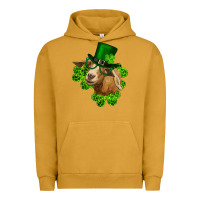 Pigment Peanut Butter st. patrick's day goat clovers and leprechaun hat Urban Hoodie - RanaPortraitStore