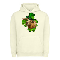 Pigment Pistachio st. patrick's day goat clovers and leprechaun hat Urban Hoodie - RanaPortraitStore