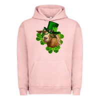 Pigment Salmon st. patrick's day goat clovers and leprechaun hat Urban Hoodie - RanaPortraitStore