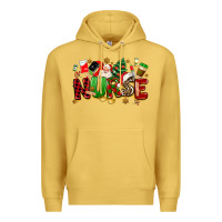 Antique Gold christmas  nurse Premium Hoodie - MaliasSmallBusiness