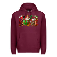 Burgundy christmas  nurse Premium Hoodie - MaliasSmallBusiness