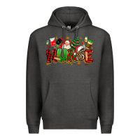 Charcoal Heather christmas  nurse Premium Hoodie - MaliasSmallBusiness