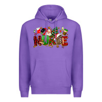 Purple christmas  nurse Premium Hoodie - MaliasSmallBusiness