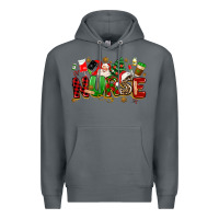 Rock christmas  nurse Premium Hoodie - MaliasSmallBusiness
