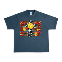 Midnight Navy softball cross serape leopard background Urban Heavy Tee - RanaPortraitStore