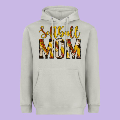 Softball Mom Heavyweight Hoodie Designed By Jasminsmagicworld