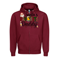 Burgundy santa's favorite daddy Zipper Hoodie - AdoDesignShop