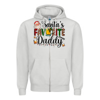 Dove Grey santa's favorite daddy Zipper Hoodie - AdoDesignShop