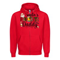 Red santa's favorite daddy Zipper Hoodie - AdoDesignShop