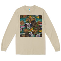Mushroom western two cute heifers seamless pattern Long Sleeve Tee - HRA Design Shop