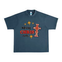 Midnight Navy merry christmas cross Urban Heavy Tee - RanaPortraitStore