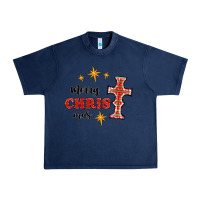 Navy merry christmas cross Urban Heavy Tee - RanaPortraitStore