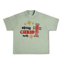 Oil Green merry christmas cross Urban Heavy Tee - RanaPortraitStore