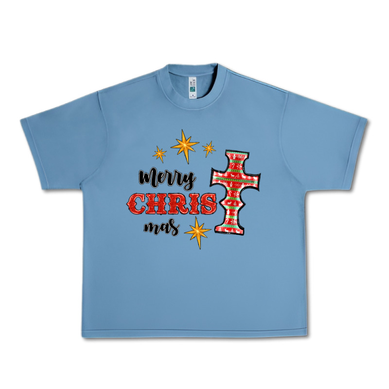 Merry Christmas Cross Urban Heavy Tee by RanaPortraitStore | Teevron