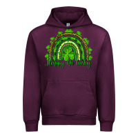 Mauve Wine Saint Patricks Day Happy Go Lucky Rainbow Urban Hoodie - RanaPortraitStore