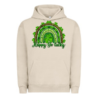 Saint Patricks Day Happy Go Lucky Rainbow Urban Hoodie | Teevron