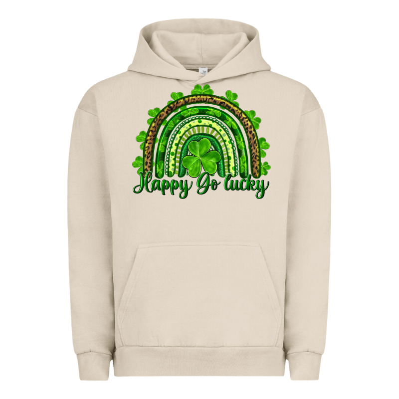 Saint Patricks Day Happy Go Lucky Rainbow Urban Hoodie by RanaPortraitStore | Teevron