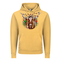 Vintage Mustard christmas  texas longhorn Vintage Hoodie - JahusDesignShop