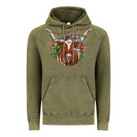 Vintage Olive christmas  texas longhorn Vintage Hoodie - JahusDesignShop