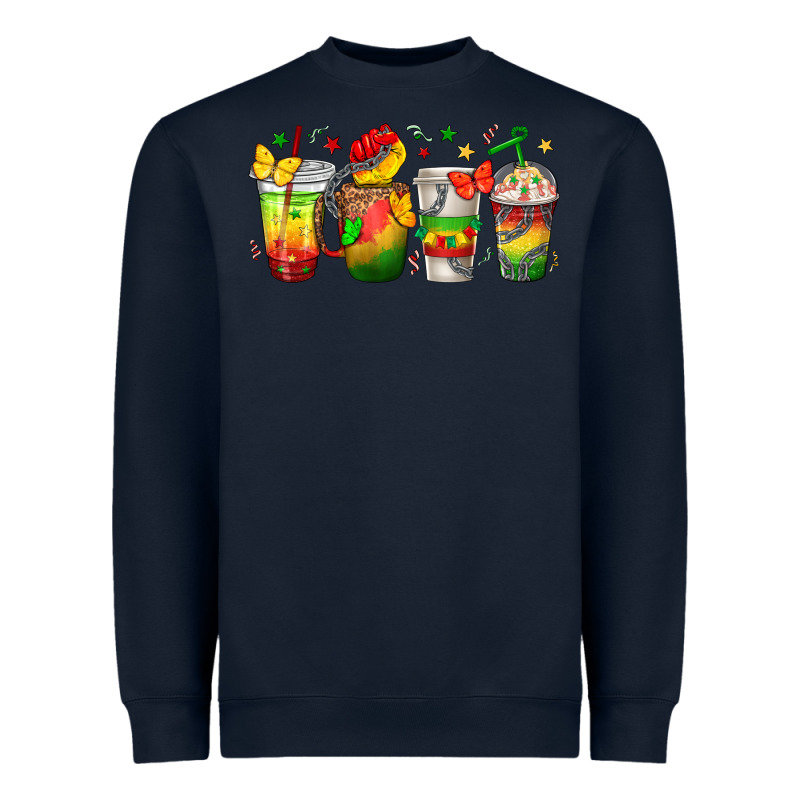 Juneteenth Coffee Cups Heavyweight Sweatshirt by texasbilliewilder | Teevron