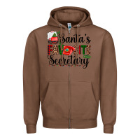 Chestnut santa's favorite secretary Zipper Hoodie - AdoDesignShop