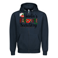 Navy santa's favorite secretary Zipper Hoodie - AdoDesignShop