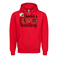 Red santa's favorite secretary Zipper Hoodie - AdoDesignShop